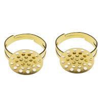 Iron Sieve Ring Base, gold color plated, DIY US Ring .5 