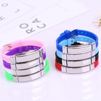 Silicone Stainless Steel Bracelets, with Silicone, polished, fashion jewelry & Unisex 10mm Approx 8.85 Inch 