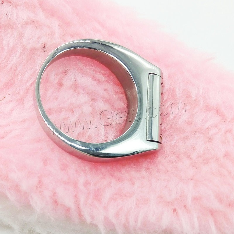 Rhinestone Stainless Steel Finger Ring, Unisex & different size for choice & with rhinestone, 6mm, Sold By PC