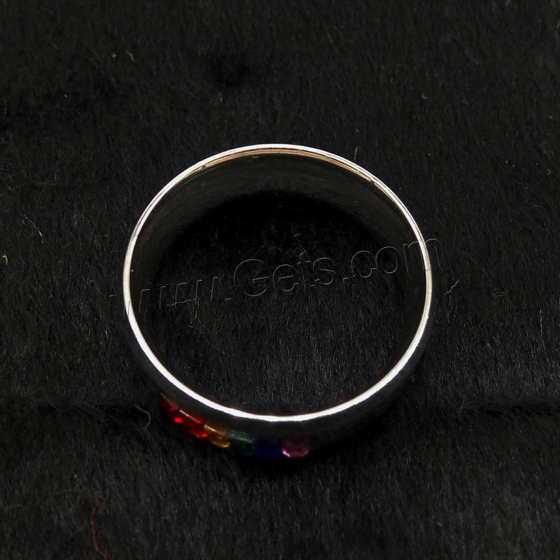 Нержавеющая сталь Rhinestone палец кольцо, нержавеющая сталь, Мужская & разный размер для выбора & со стразами, 8mm, продается PC