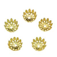 Eisen Perlenkappen, goldfarben plattiert, hohl, 9x4mm, Bohrung:ca. 1.3mm, 2000PCs/Tasche, verkauft von Tasche