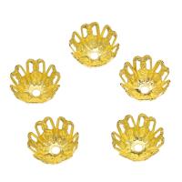 Eisen Perlenkappen, goldfarben plattiert, hohl, 12x6mm, Bohrung:ca. 1.8mm, 1000PCs/Tasche, verkauft von Tasche