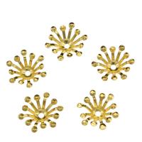Eisen Perlenkappen, goldfarben plattiert, 12x4mm, Bohrung:ca. 1.6mm, 500PCs/Tasche, verkauft von Tasche