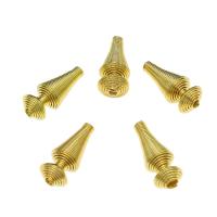 Iron Tips, gold color plated Approx 2.4mm, Approx 