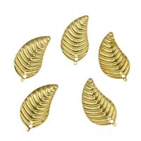 鉄製の葉形のペンダント, 鉄, 葉っぱ, ゴールドメッキ 穴:約 1mm, 500パソコン/バッグ, 売り手 バッグ
