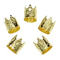 Perles de fer, couronne, Placage de couleur d'or Vendu par sac