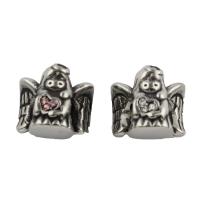Stainless Steel European Beads, 316L Stainless Steel, Angel, with rhinestone & blacken Approx 5mm 