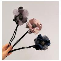 Cloth Hair Bun Maker, with Iron, Flower, plated, fashion jewelry & for woman 350mm 