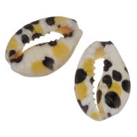 Shell Jewelry Findings, fashion jewelry & DIY, multi-colored, 12.5x18-19x6-6.5mm 