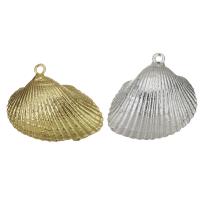 Brass Jewelry Pendants, Shell, plated, fashion jewelry 25-28x22- Approx 2mm 