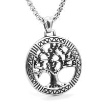 Refine Stainless Steel Jewelry Sets, Tree, plated, fashion jewelry & for man, silver color 
