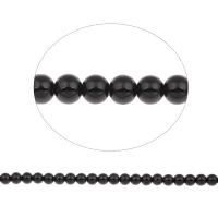 Plaqué Perles de verre, Rond, noire, 10mm Environ 1mm Environ 31.4 pouce, Environ Vendu par sac