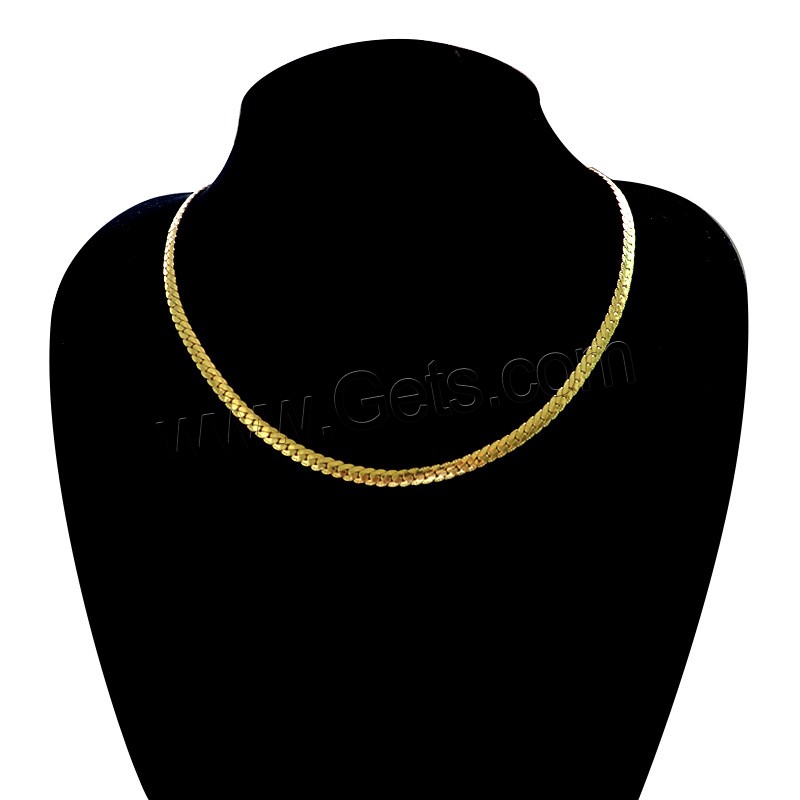 Zinc Alloy Chain Necklace, plated, Unisex & different size for choice & curb chain, more colors for choice, Sold By Strand
