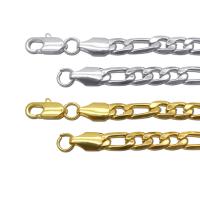 цинковый сплав Ожерелье цепь, Другое покрытие, Мужская & разный размер для выбора & Фигаро цепочка, Много цветов для выбора, 6mm, продается Strand