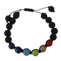 Lava Bead Bracelet, with Stone Powder & Nylon Cord, synthetic, Adjustable & fashion jewelry & Unisex  Approx 6-9 Inch 