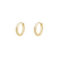 Brass Huggie Hoop Earring, gold color plated, fashion jewelry & for woman & enamel, 17mm 