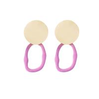Brass Drop Earring, gold color plated, fashion jewelry & for woman & enamel, 38*16mm 