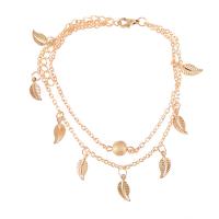 Fashion Zinc Alloy Bracelets, with 60mm extender chain, plated, Double Layer & fashion jewelry & for woman, gold, 200mm Inch 