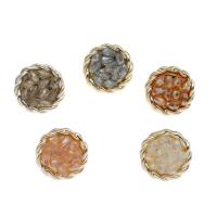 Zinc Alloy Shank Button, with Glass, Flower, plated, fashion jewelry Approx 4mm, Approx 