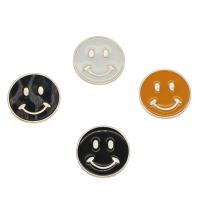 Zinc Alloy Shank Button, Smiling Face, gold color plated, fashion jewelry & enamel 26*6mm Approx 3mm, Approx 