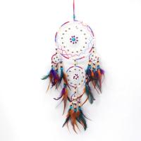 Fashion Dream Catcher, Iron, with Feather, handmade, for home and office & vintage, multi-colored 
