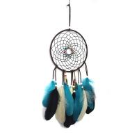 Fashion Dream Catcher, Iron, with Velveteen & Feather & Wood, handmade, for home and office, multi-colored 