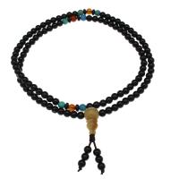 Черный агат Свитер ожерелье, ювелирные изделия моды & Мужская 6.1mm, длина:Приблизительно 26.78 дюймовый, продается Strand