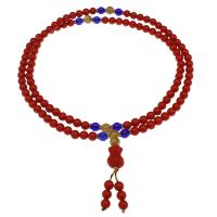 cinabre collier de chandail, bijoux de mode & unisexe, rouge 6.1mm Environ 27.56 pouce, Vendu par brin