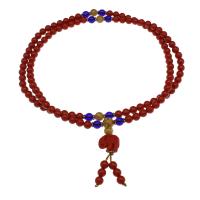 cinabre collier de chandail, bijoux de mode & unisexe, rouge 6mm Environ 28.34 pouce, Vendu par brin