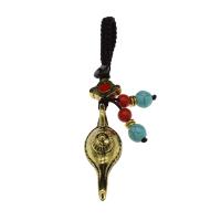 Zinc Alloy Key Chain Jewelry, with Nylon Cord, Lamp of Aladdin, antique gold color plated, Unisex 9.1mm 