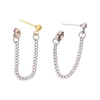 Titanium Steel Drop Earring, plated, fashion jewelry & for woman 50mm 