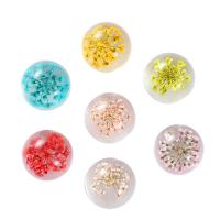 Transparent Acrylic Beads, cute & fashion jewelry & DIY & inner flower nickel, lead & cadmium free, 20*17mm 
