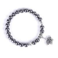 Agate Bracelets, With Pendant & Unisex & radiation protection, 8mm Approx 7.28 Inch 