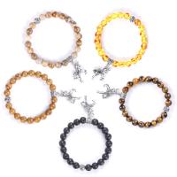 Gemstone Bracelets, plated, fashion jewelry & Unisex, 8mm Approx 7.28 Inch 