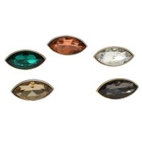 Zinc Alloy Shank Button, with Glass, gold color plated Approx 
