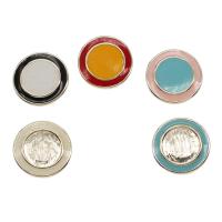 Zinc Alloy Shank Button, gold color plated, enamel 25*6mm Approx 4mm, Approx 