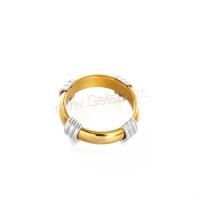 Stainless Steel Finger Ring, 304 Stainless Steel, gold color plated, Unisex 