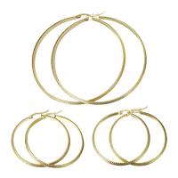 Stainless Steel Leverback Earring, gold color plated, fashion jewelry & for woman 