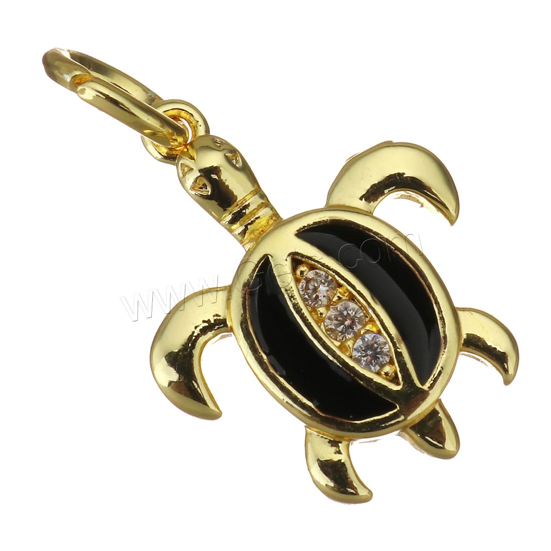 Animal Brass Pendants, Turtle, plated, different styles for choice & micro pave cubic zirconia & enamel, more colors for choice, 13.5x17x2.5mm, Hole:Approx 4mm, Sold By PC