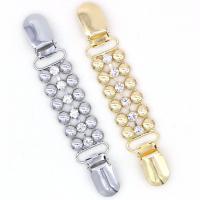 fundición Barra de collar, chapado, para mujer & con diamantes de imitación & hueco, más colores para la opción, 127*25mm, 2PCs/Bolsa, Vendido por Bolsa