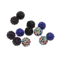 Round Polymer Clay Beads, with rhinestone 10mm Approx 1.5mm, Approx 