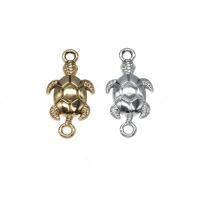 Animal Zinc Alloy Connector, Turtle, plated, 1/1 loop Approx 1.5mm, Approx 