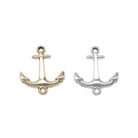 Zinc Alloy Charm Connector, Anchor, plated, 1/1 loop Approx 1mm, Approx 
