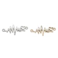 Zinc Alloy Charm Connector, Electrocardiographic, plated, 1/1 loop Approx 1mm, Approx 