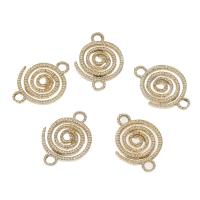 Hollow Zinc Alloy Connector, Helix, gold color plated, 1/1 loop Approx 2mm, Approx 