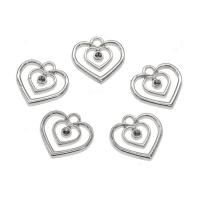 Hollow Zinc Alloy Connector, Heart, platinum color plated Approx 1.5mm, Approx 