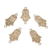 Zinc Alloy Charm Connector, Hamsa, gold color plated, 1/1 loop Approx 1.5mm, Approx 