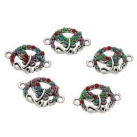 Animal Zinc Alloy Connector, with Resin, Butterfly, antique silver color plated, 1/1 loop Approx 1.5mm, Approx 