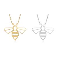 Stainless Steel Jewelry Necklace, Bee, polished, oval chain & for woman & hollow Approx 15.75 Inch 