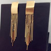 Zinc Alloy Tassel Earring, gold color plated, vintage & fashion jewelry & for woman, nickel, lead & cadmium free, 16*106mm 